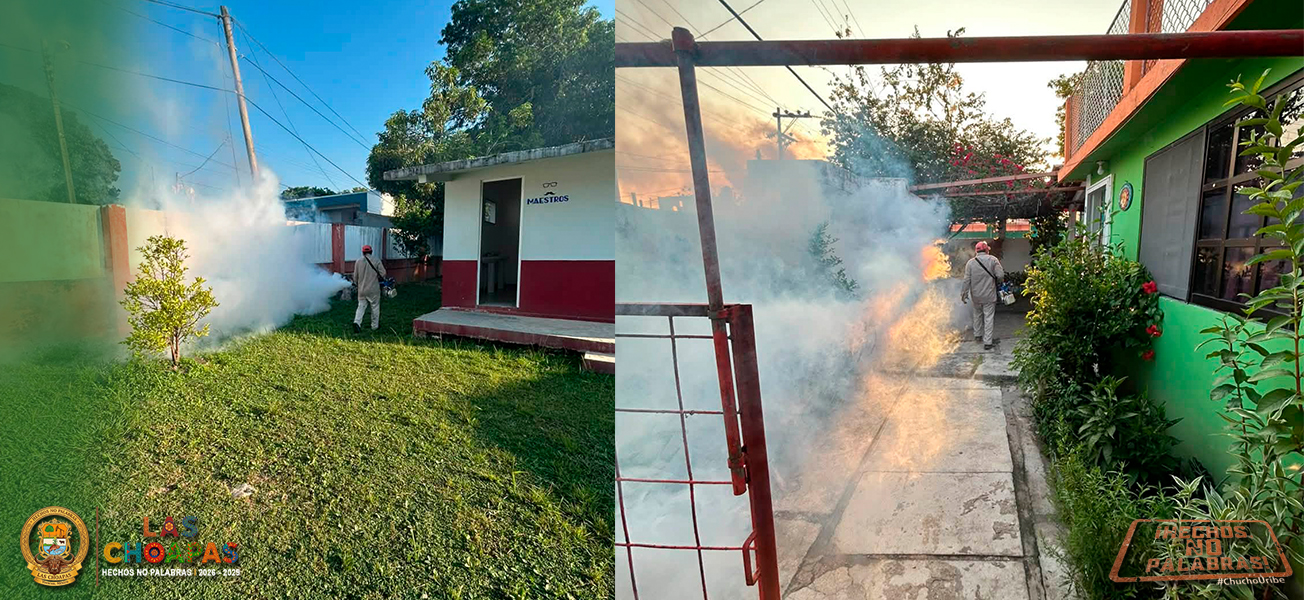 CONTINÚAN LAS ACCIONES DE FUMIGACIÓN EN PLANTELES EDUCATIVOS